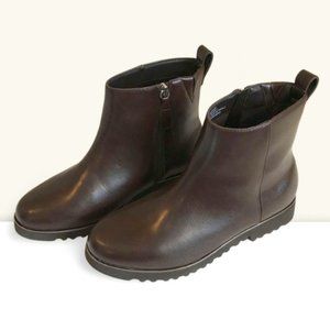 COMFORT VIEW BROWN BOOTIES, SIZE 9WW